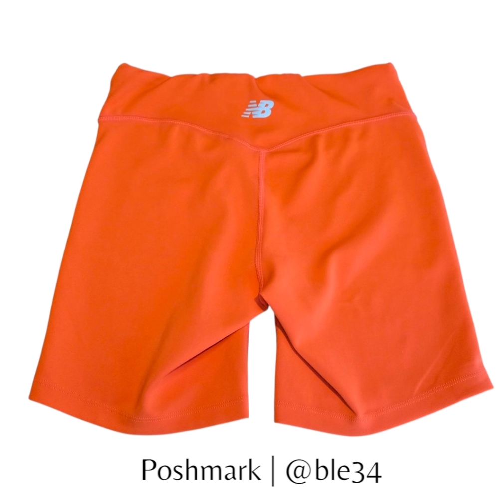 Neon Orange New Balance Biker Compression Shorts